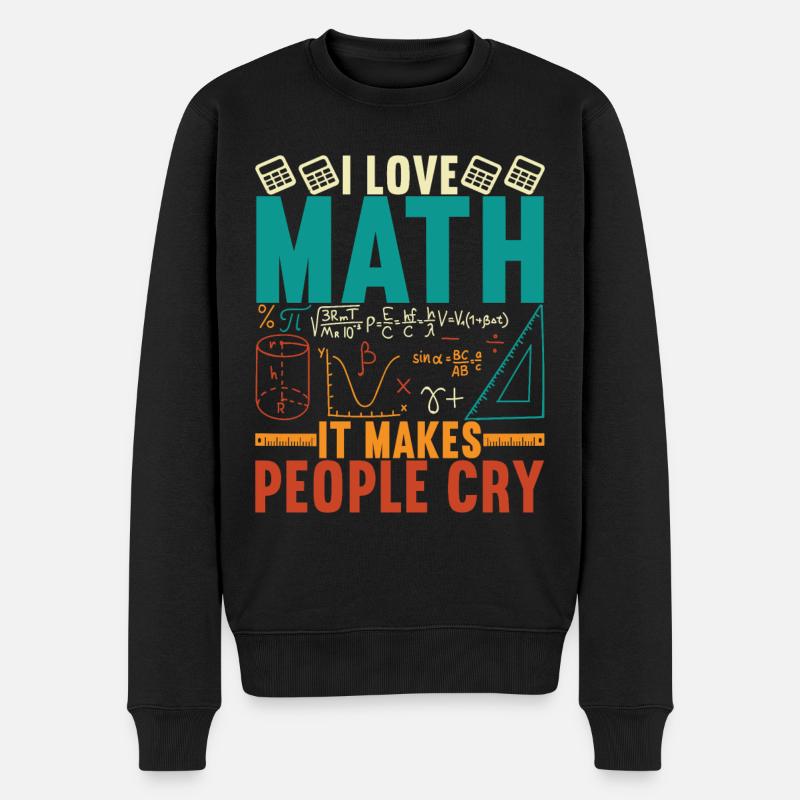 Mathe Mathelehrer - Männer Premium Bio Pullover - Schwarz