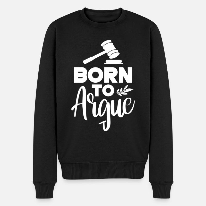 Né pour argumenter avocat - Pull Premium bio Homme - noir
