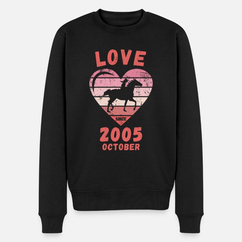 Love Equitation Anniversaire Octobre 2005 - Pull Premium bio Homme - noir