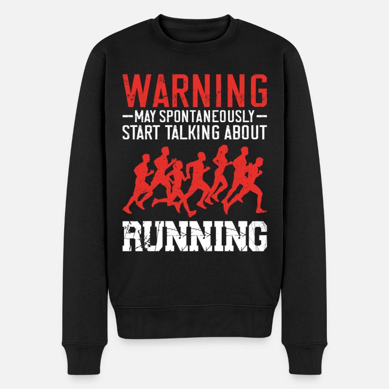 Running Runner Half Marathon - Männer Premium Bio Pullover - Schwarz