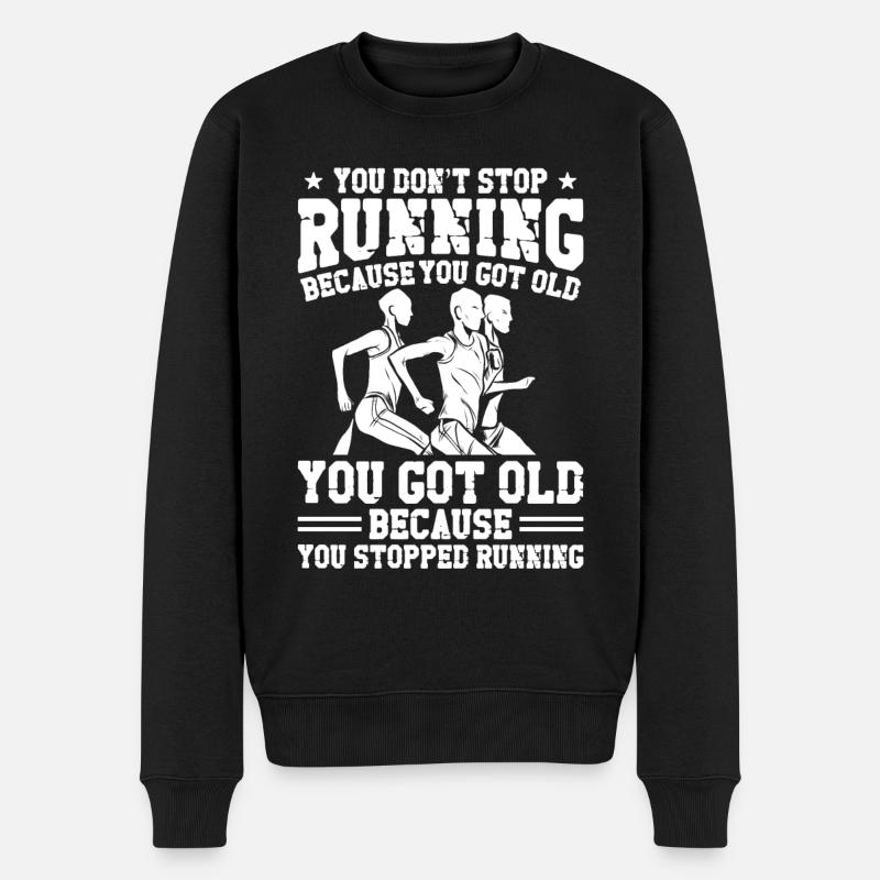 Running Runner Half Marathon - Men's Premium Organic Jumper - black