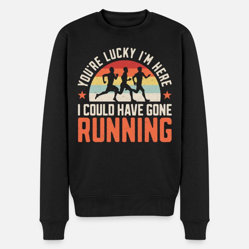 Running Runner Semi-Marathon - Pull Premium bio Homme - noir