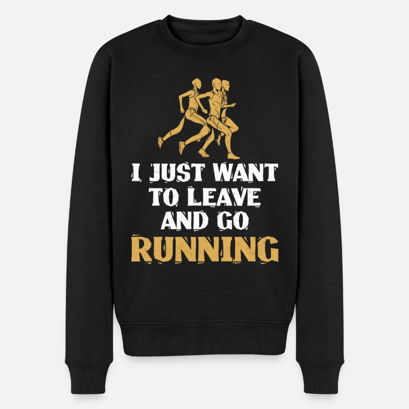 Running Runner Semi-Marathon - Pull Premium bio Homme - noir