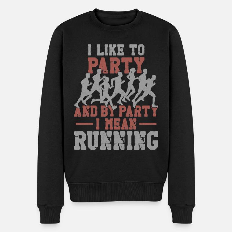 Running Runner Semi-Marathon - Pull Premium bio Homme - noir