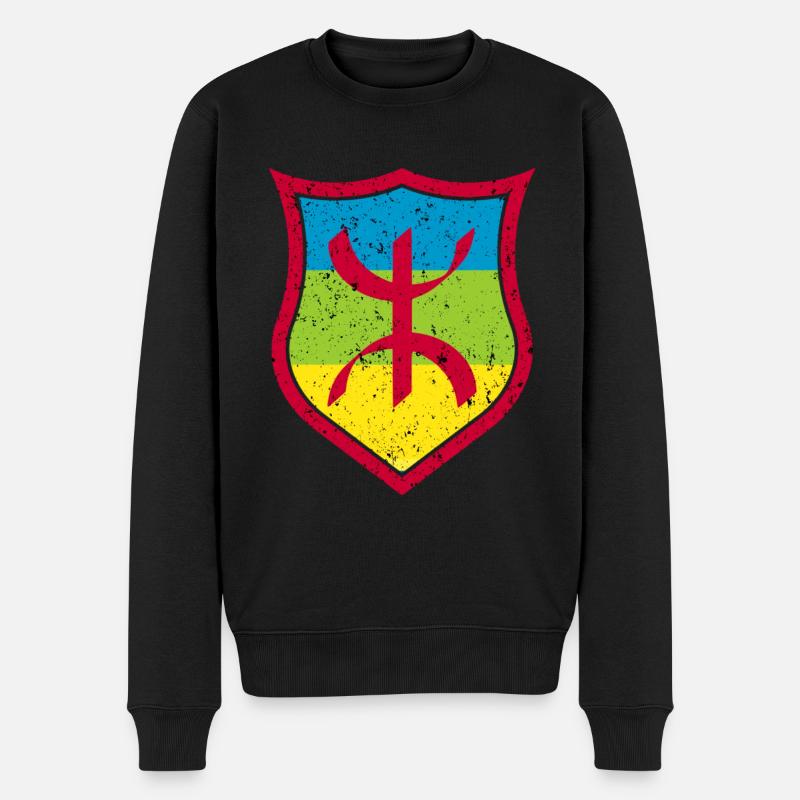 Amazigh - Männer Premium Bio Pullover - Schwarz