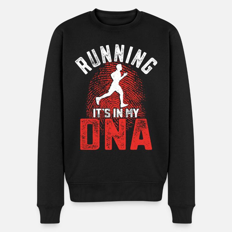 Running Runner Half Marathon - Männer Premium Bio Pullover - Schwarz