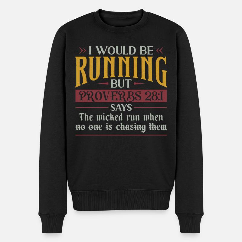 Running Runner Half Marathon - Men's Premium Organic Jumper - black