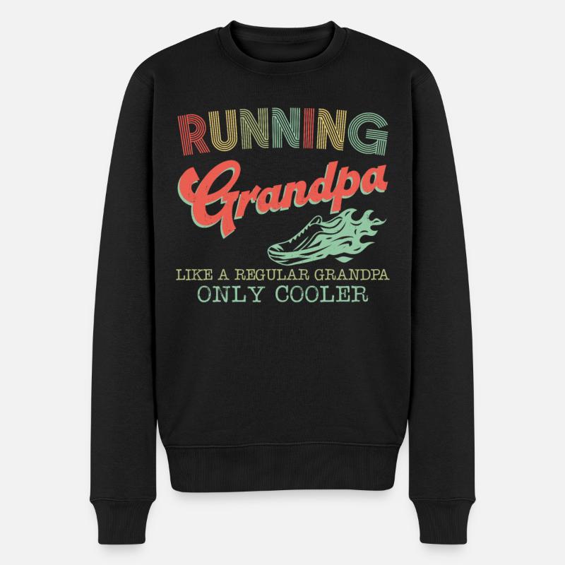 Running Runner Half Marathon - Männer Premium Bio Pullover - Schwarz