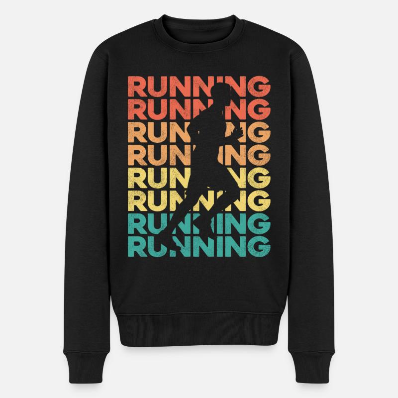 Running Runner Half Marathon - Männer Premium Bio Pullover - Schwarz