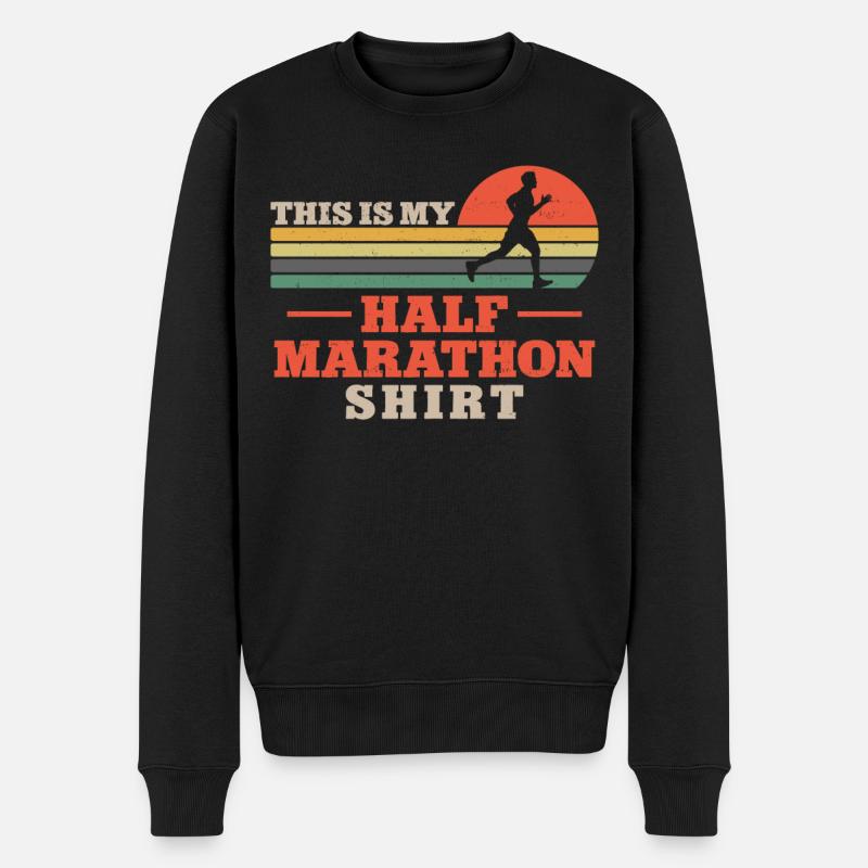 Running Runner Semi-Marathon - Pull Premium bio Homme - noir