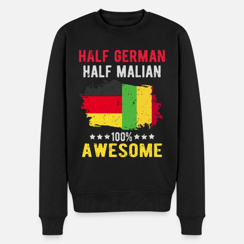 Moitié allemande moitié malienne - Pull Premium bio Homme - noir