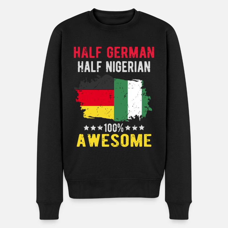 Moitié allemand moitié nigérian - Pull Premium bio Homme - noir