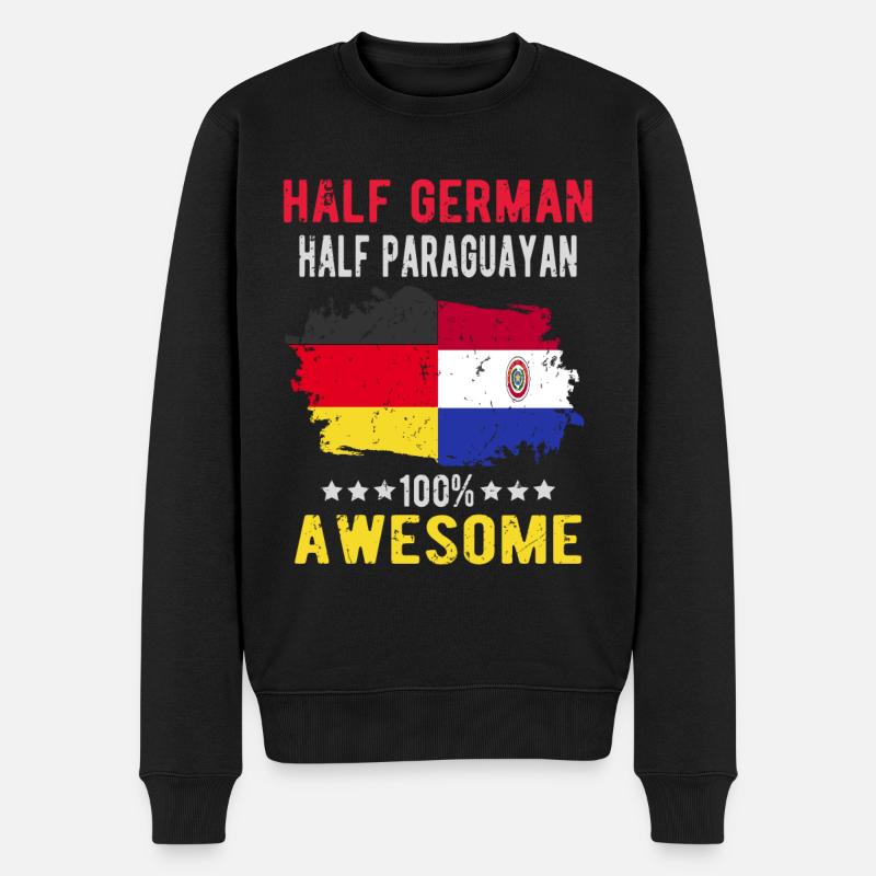 Half German half Paraguayan - Men's Premium Organic Jumper - black