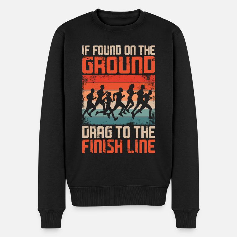 Running Runner Half Marathon - Men's Premium Organic Jumper - black
