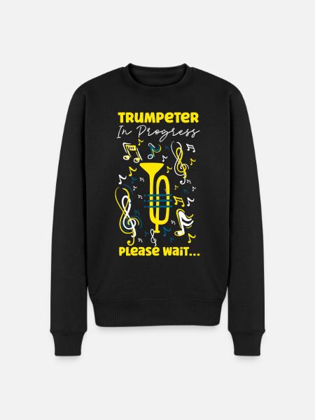 Trumpet Player Trumpeter In - Men's Premium Organic Jumper - black