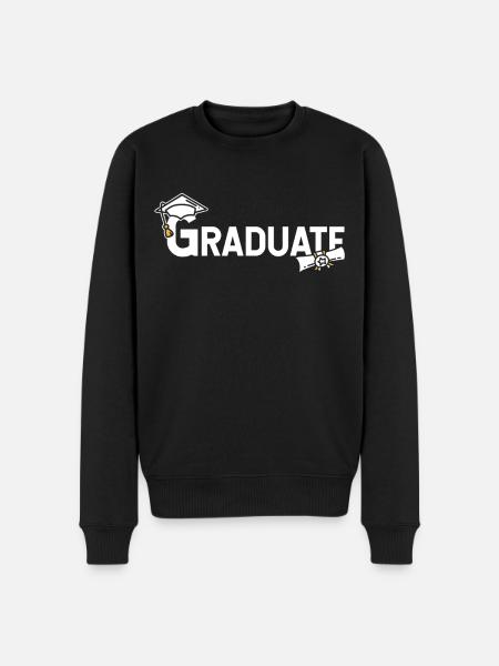Graduate Graduated Graduated Graduation Celebration - Men's Premium Organic Jumper - black