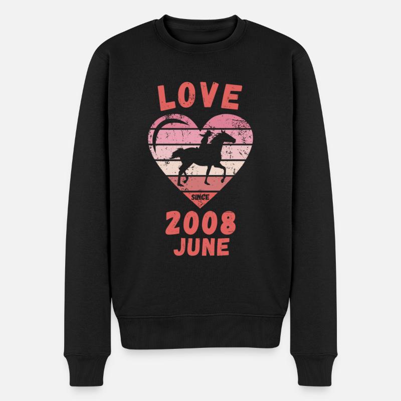 Amour équitation anniversaire Juin 2008 - Pull Premium bio Homme - noir