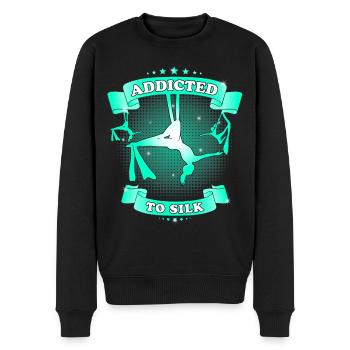 Süchtig Nach Seide Aerial Silk Akrobatik - Männer Premium Bio Pullover - Schwarz - Vorne - Nico (187cm)