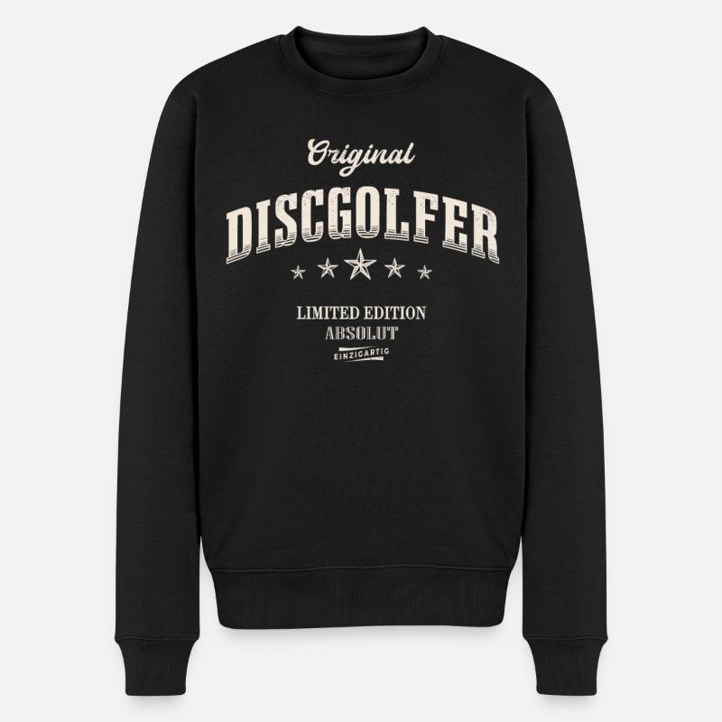Disc Golf Limited Edition Disc Golfer - Männer Premium Bio Pullover - Schwarz