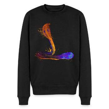 Cobra coloré - Pull Premium bio Homme - noir - Devant - Nico (187cm)