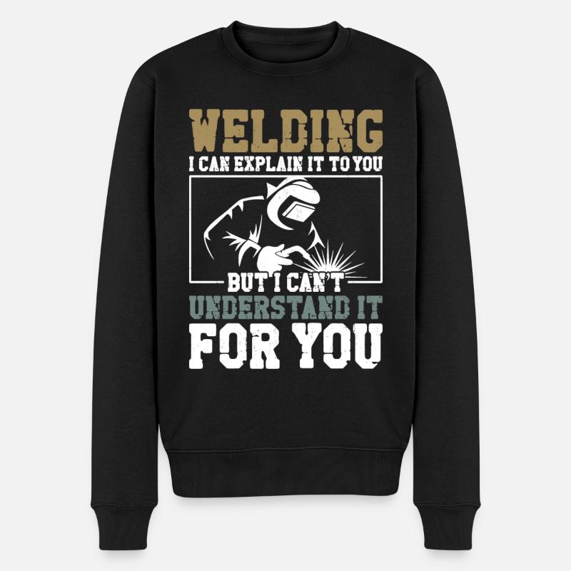 Welder Welding Vintage Welding I - Männer Premium Bio Pullover - Schwarz