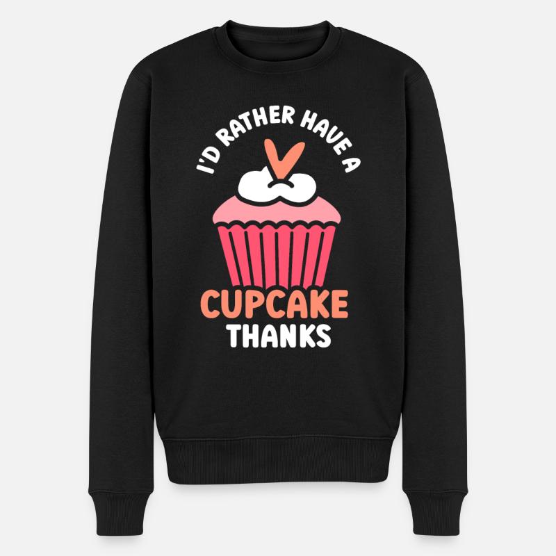 Ich Hätte Lieber Einen Cupcake Danke Cupcakes Süß - Männer Premium Bio Pullover - Schwarz