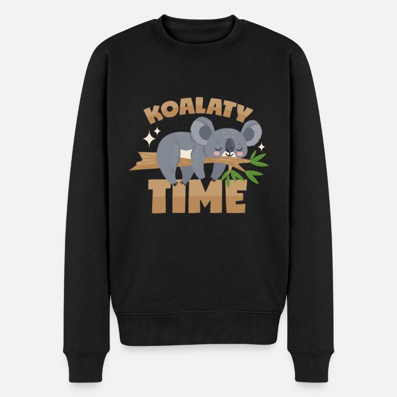 Jeux de mots Koala - Pull Premium bio Homme - noir