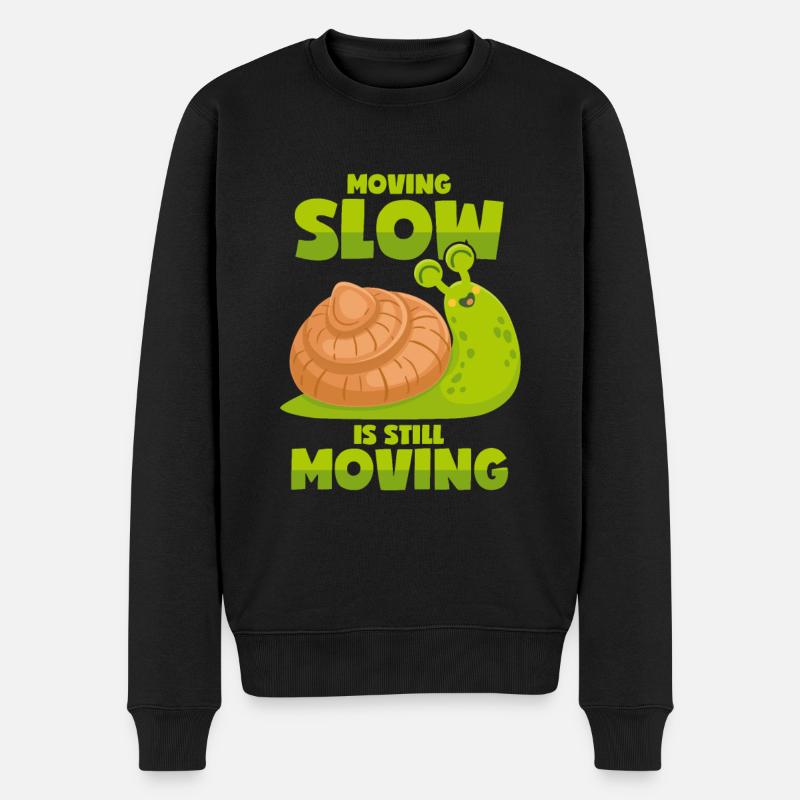 Slow Snail - Motivation - Pull Premium bio Homme - noir