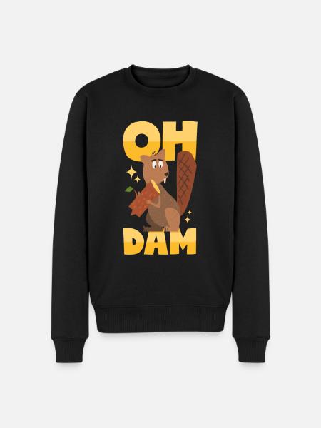 Beaver puns - Men's Premium Organic Jumper - black