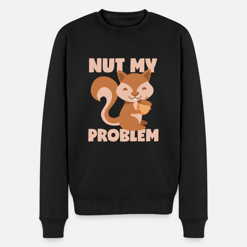 Squirrel: Not my problem! - Men's Premium Organic Jumper - black
