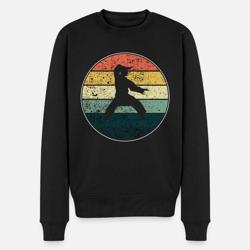 Karate - Männer Premium Bio Pullover - Schwarz