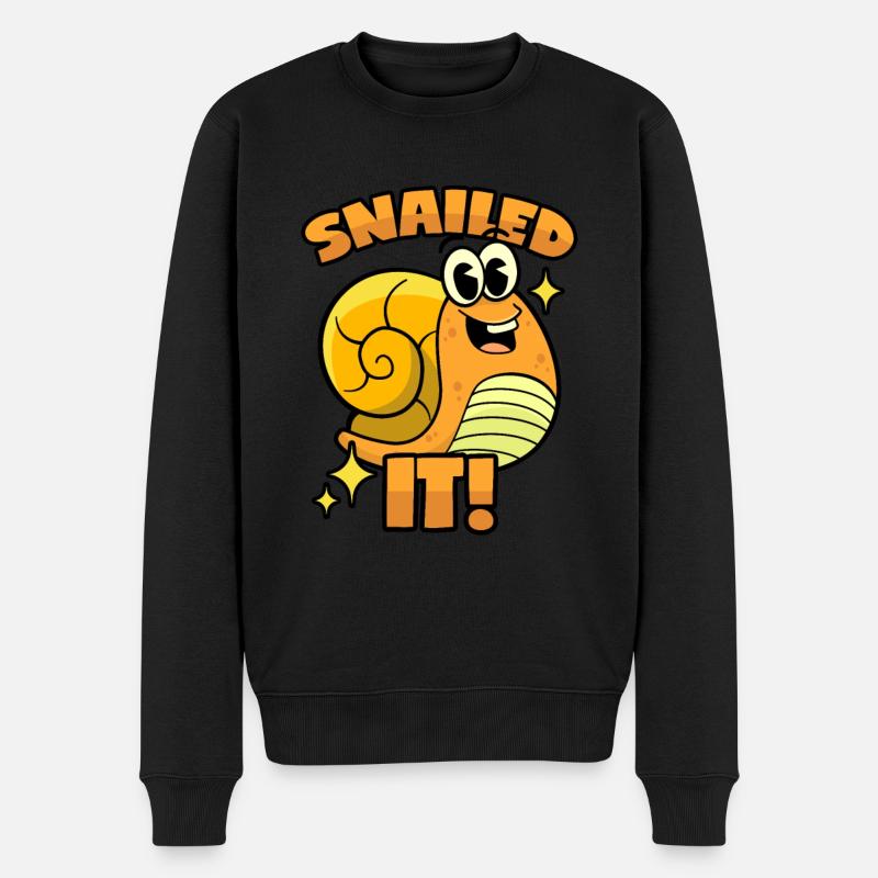 Escargots Jeux de mots - Pull Premium bio Homme - noir