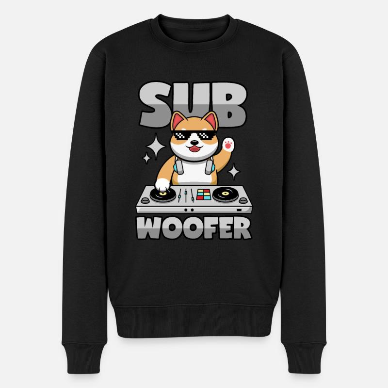 SubWoofer Dog DJ - Pull Premium bio Homme - noir