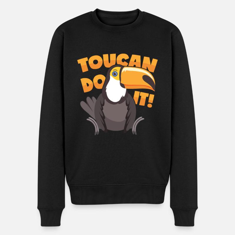 Tukan Motivation - Männer Premium Bio Pullover - Schwarz