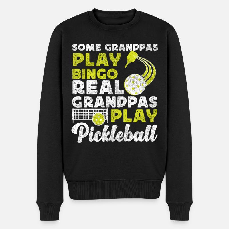 Pickleball Grand-père Quelques grands-pères - Pull Premium bio Homme - noir