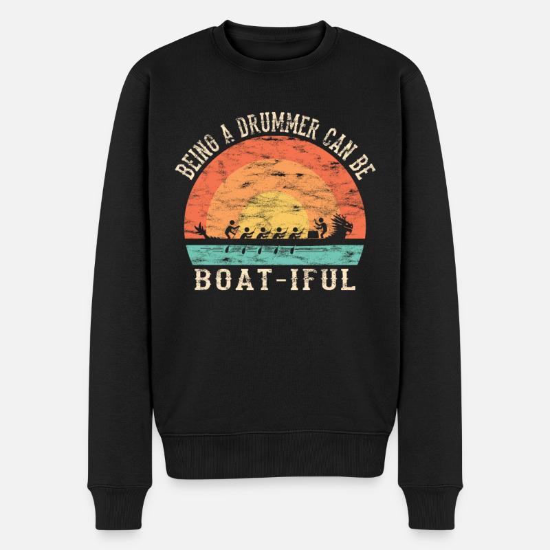 Chinese Dragon Boat Race - Men's Premium Organic Jumper - black