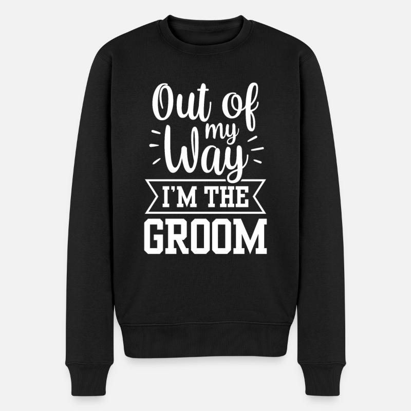 Aus Dem Weg Ich Bin Der Bräutigam Hochzeit Party - Männer Premium Bio Pullover - Schwarz