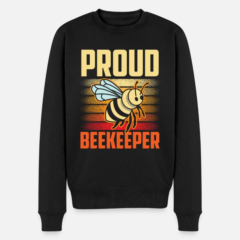Fier apiculteur Apiculture Apiculture Abeille - Pull Premium bio Homme - noir