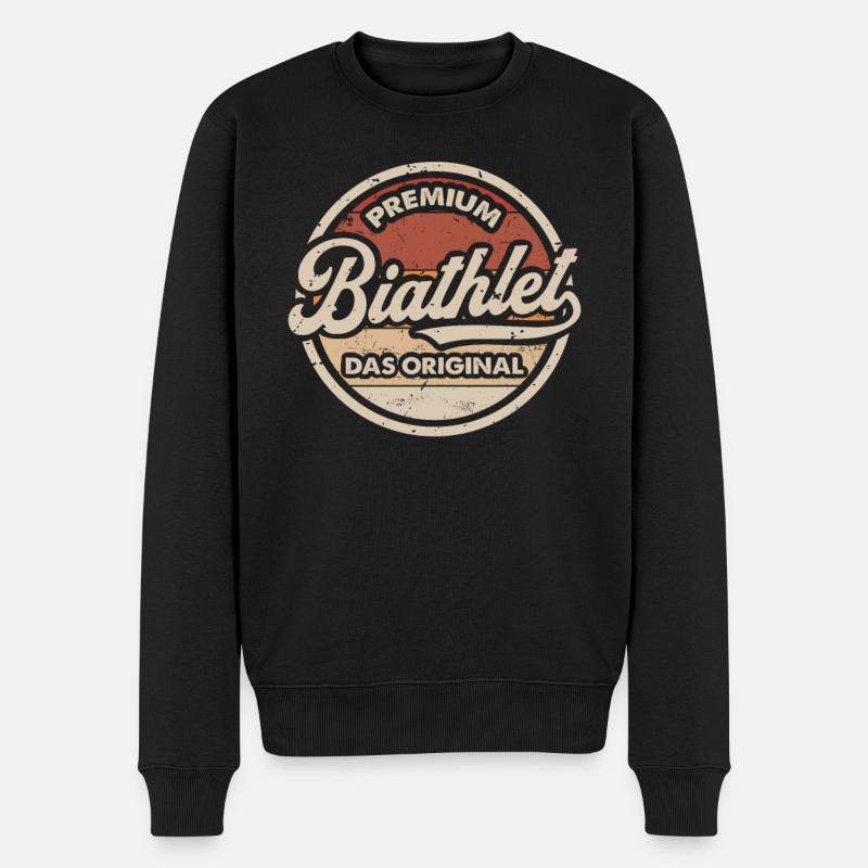 Biathlet Original Lustiges Biathleten - Männer Premium Bio Pullover - Schwarz