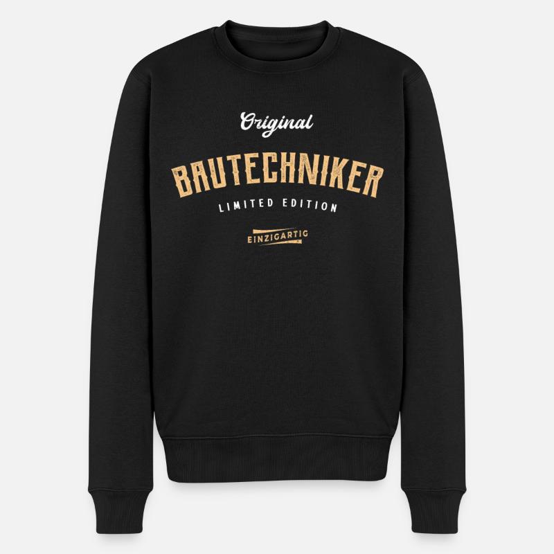 Bautechniker Limited Edition Bautechnik - Männer Premium Bio Pullover - Schwarz