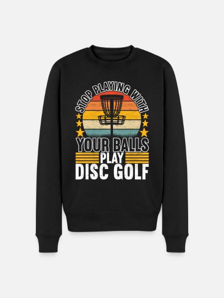 Disc Golf Disc Golfer - Men's Premium Organic Jumper - black
