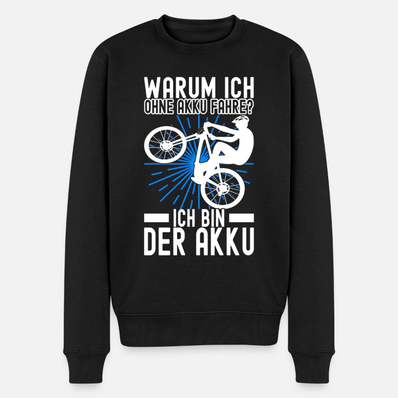 Fahrrad Fahrradfahrer - Männer Premium Bio Pullover - Schwarz
