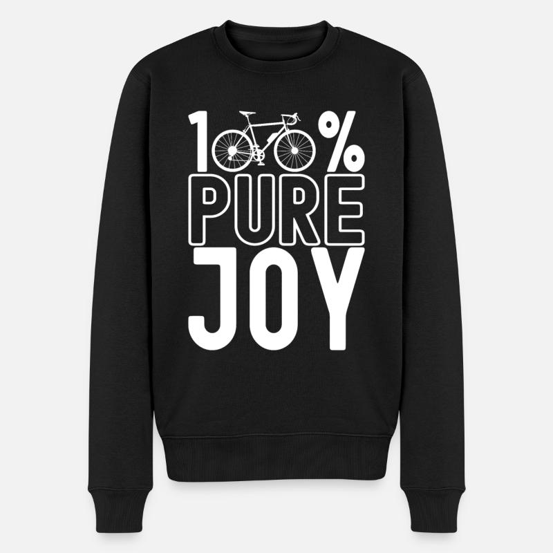 Fahrrad Fahrradfahrer - Männer Premium Bio Pullover - Schwarz