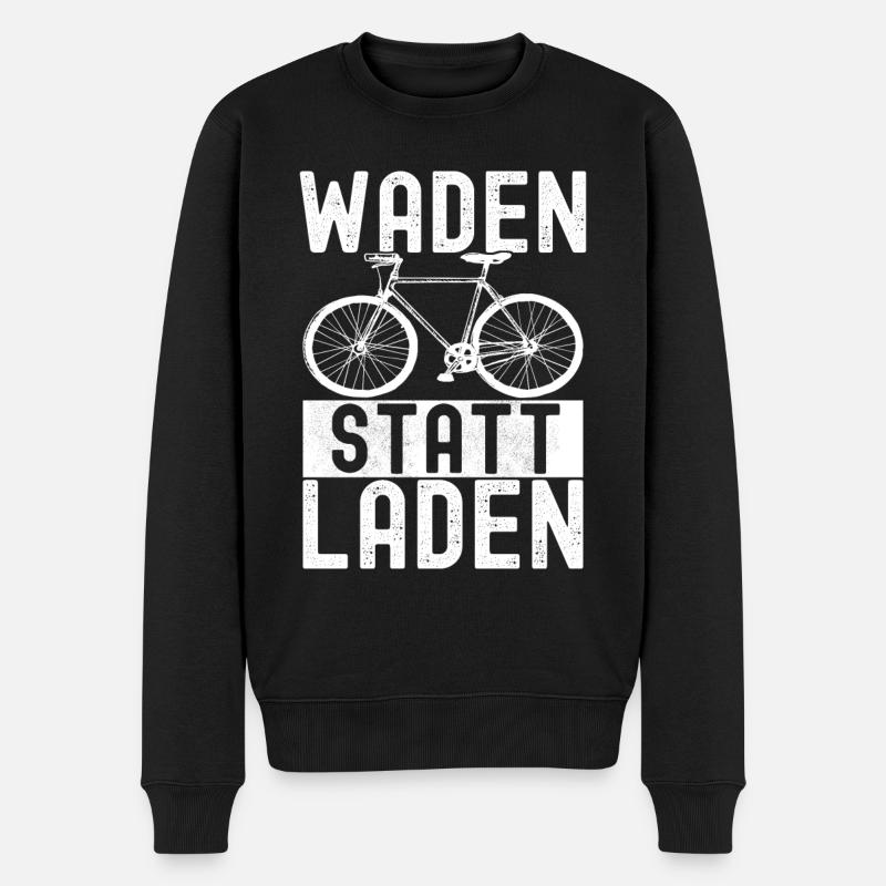 Fahrrad Fahrradfahrer - Männer Premium Bio Pullover - Schwarz