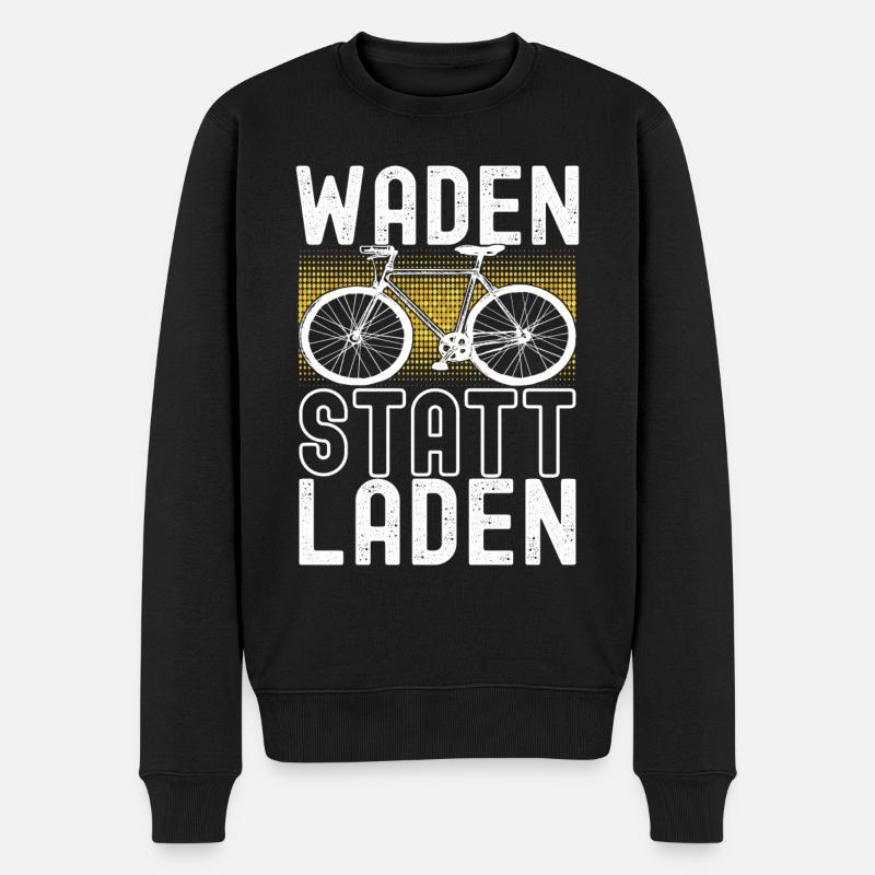 Fahrrad Fahrradfahrer - Männer Premium Bio Pullover - Schwarz