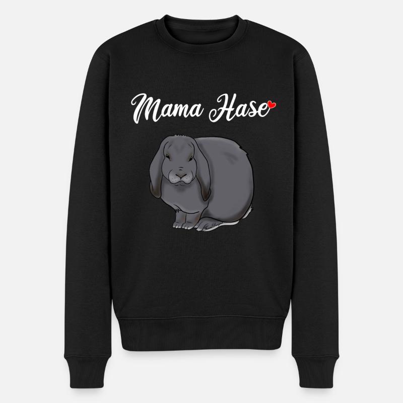 Maman lapin doux bélier avec coeur un lapin et - Pull Premium bio Homme - noir