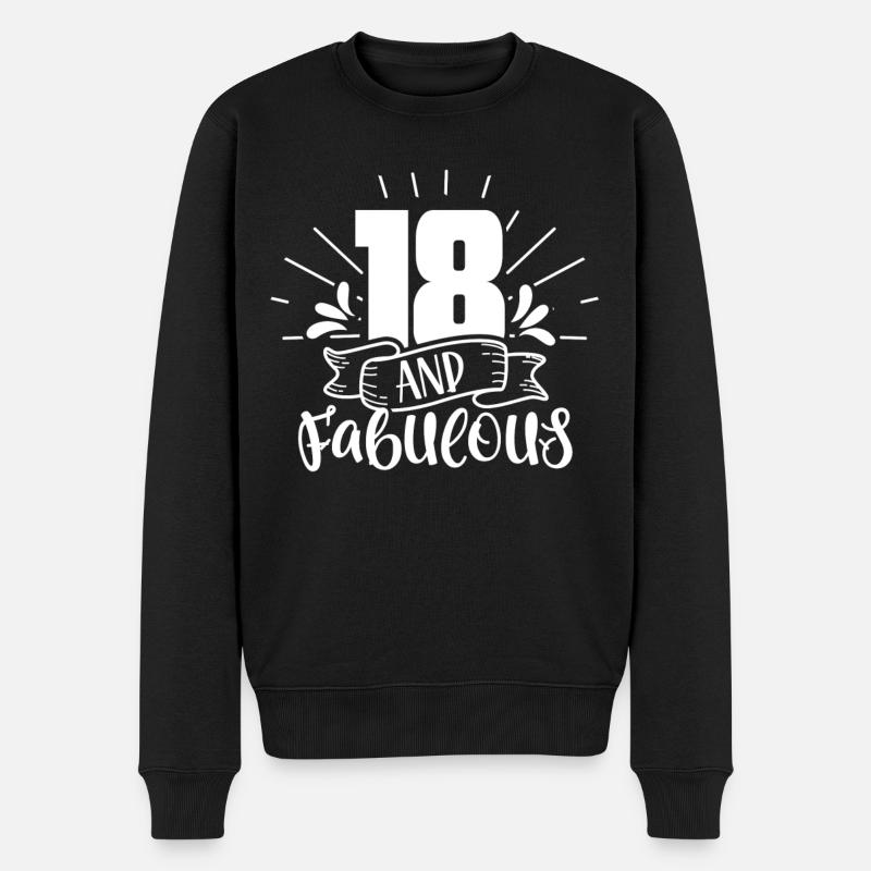 18 et fabuleuse fête anniversaire dix-huit - Pull Premium bio Homme - noir