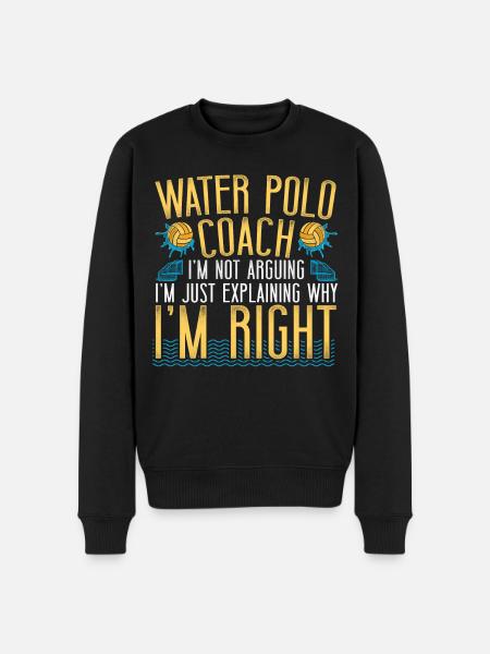 Entraîneur de Water-Polo Vintage Water - Pull Premium bio Homme - noir