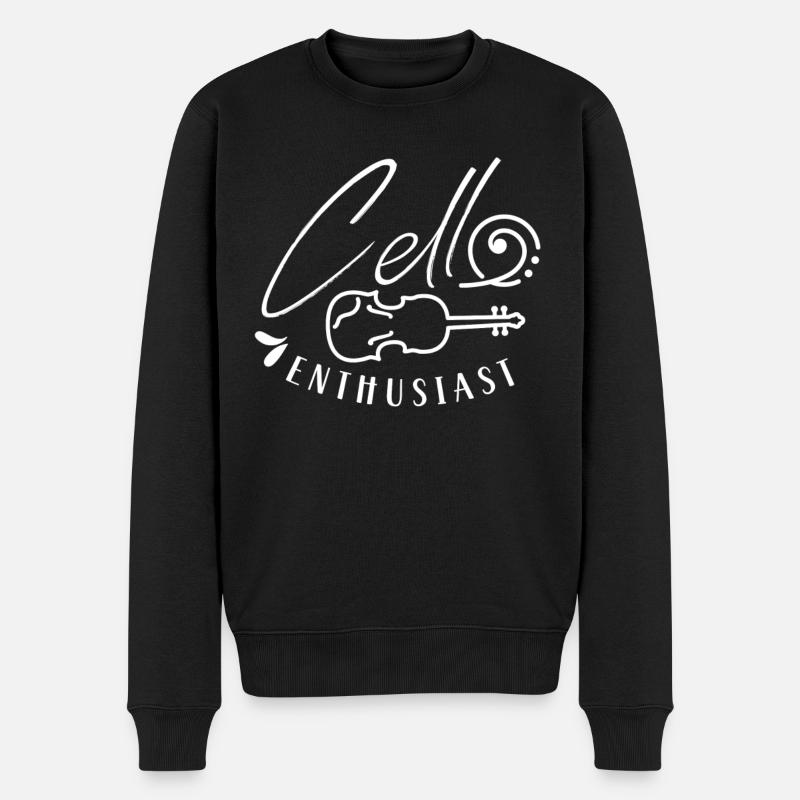 Cello-Liebhaber Musiker Cello Cellist Cellos - Männer Premium Bio Pullover - Schwarz