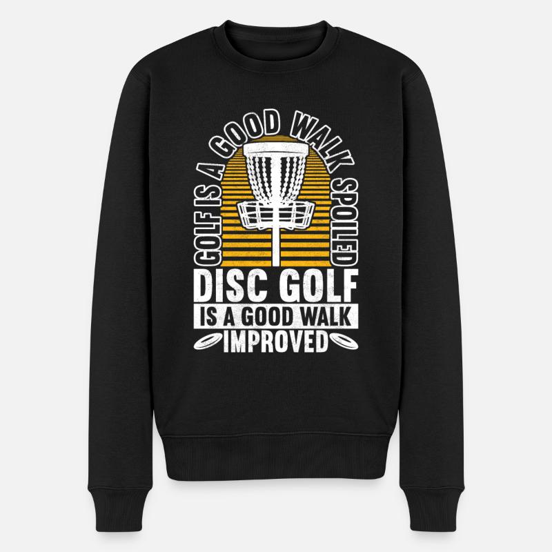 Disc Golf Disc Golfer - Men's Premium Organic Jumper - black